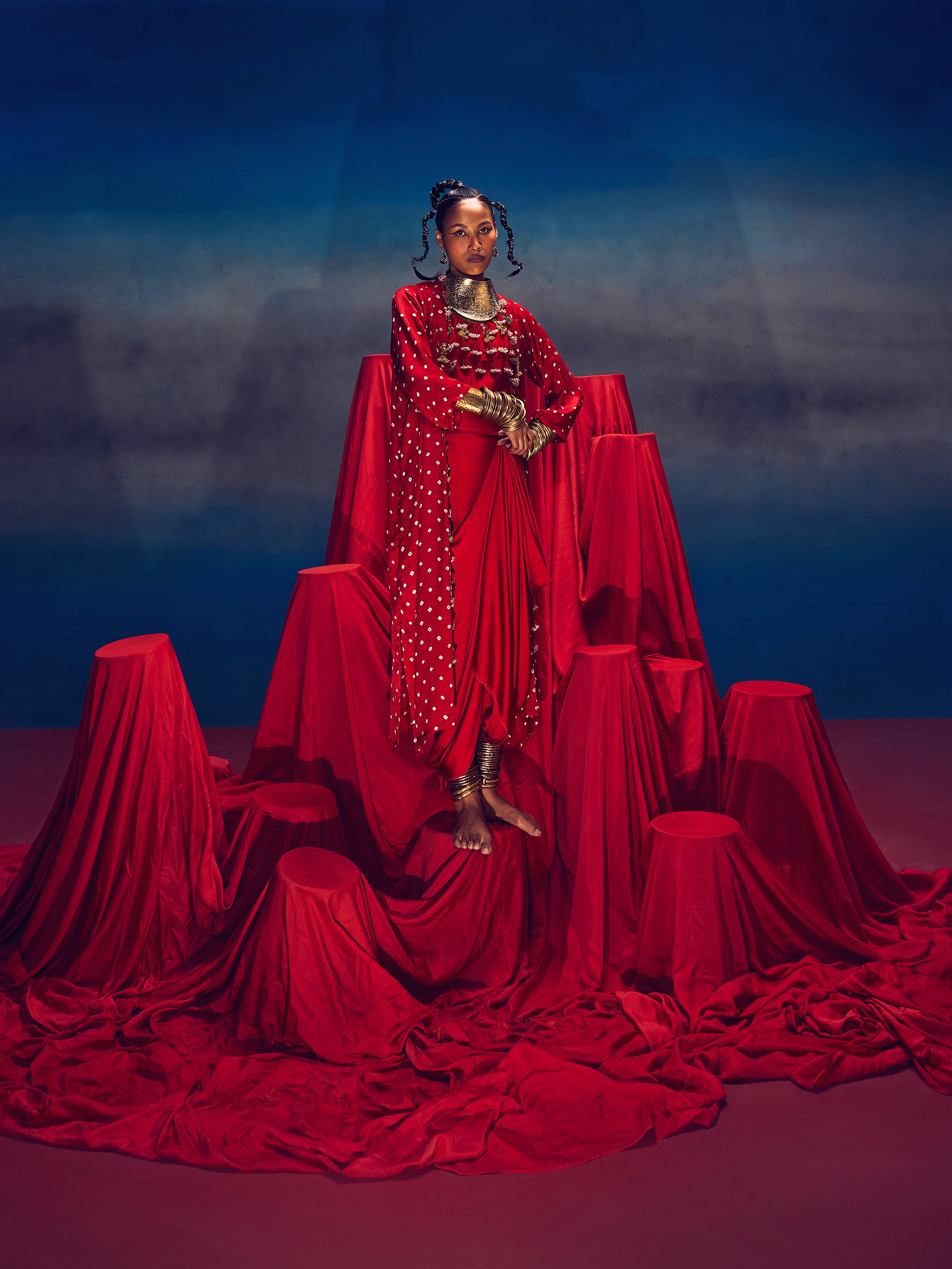 Malini Red (Bandhini)