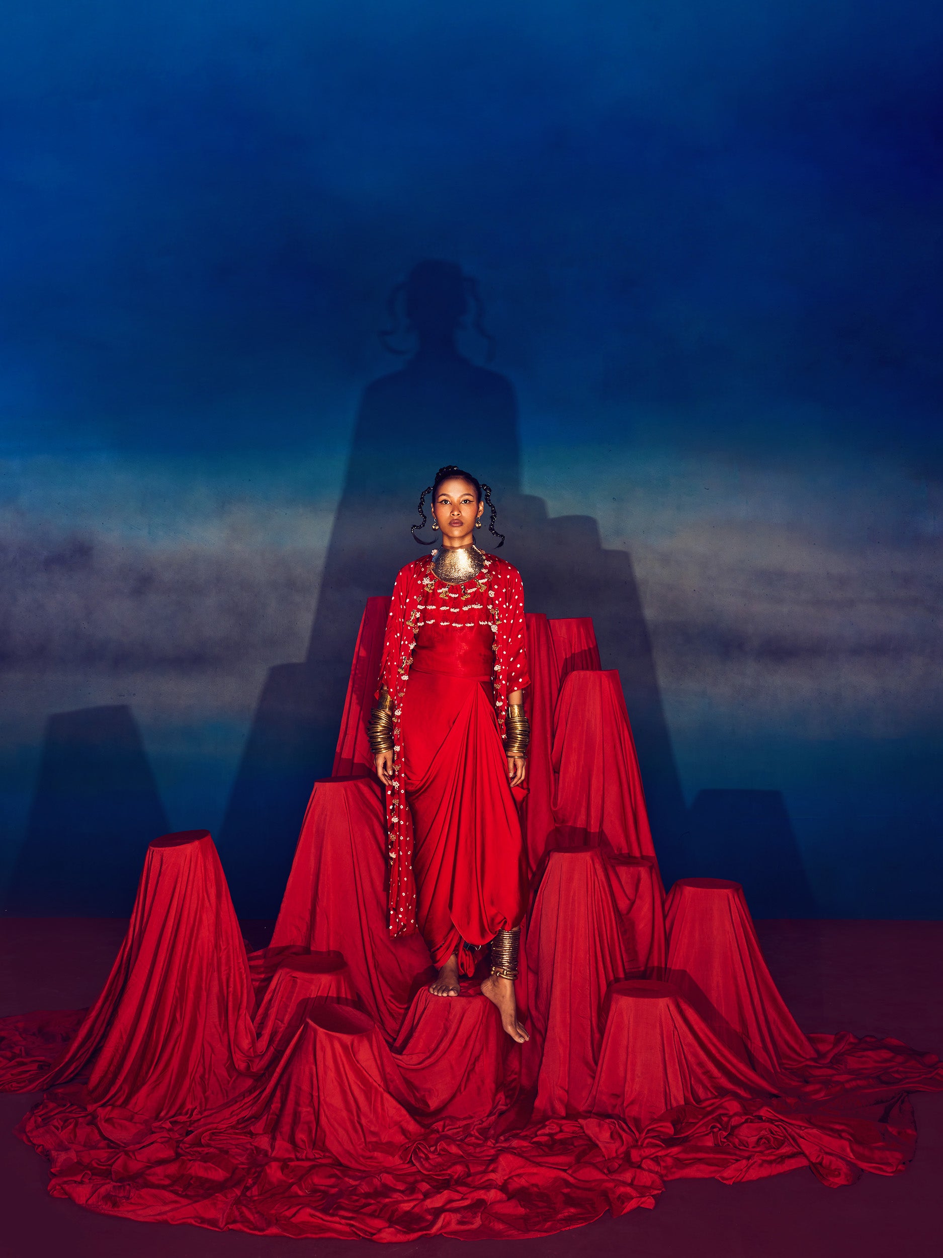 Malini Red (Bandhini)