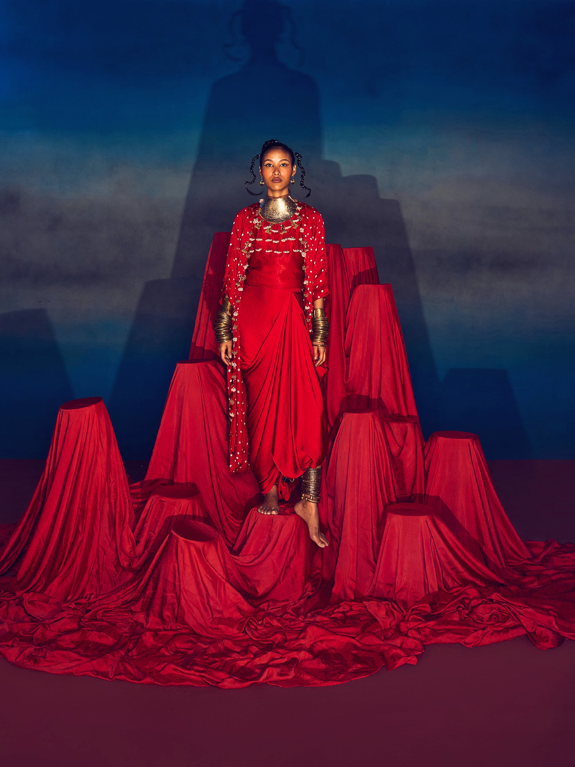 Malini Red (Bandhini)