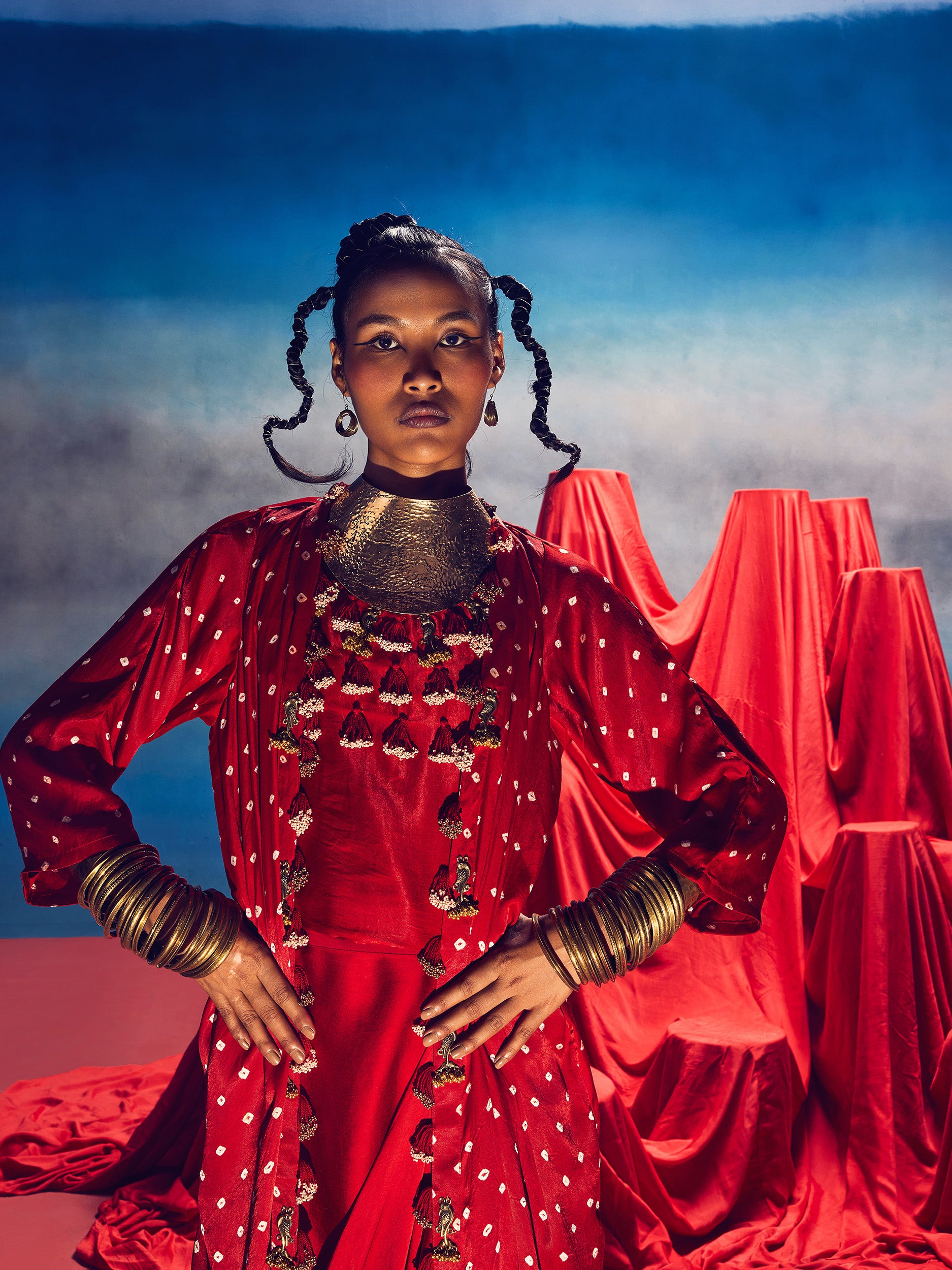 Malini Red (Bandhini)