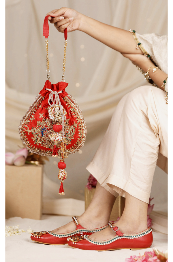 Sharini & Ruvika Red Potli