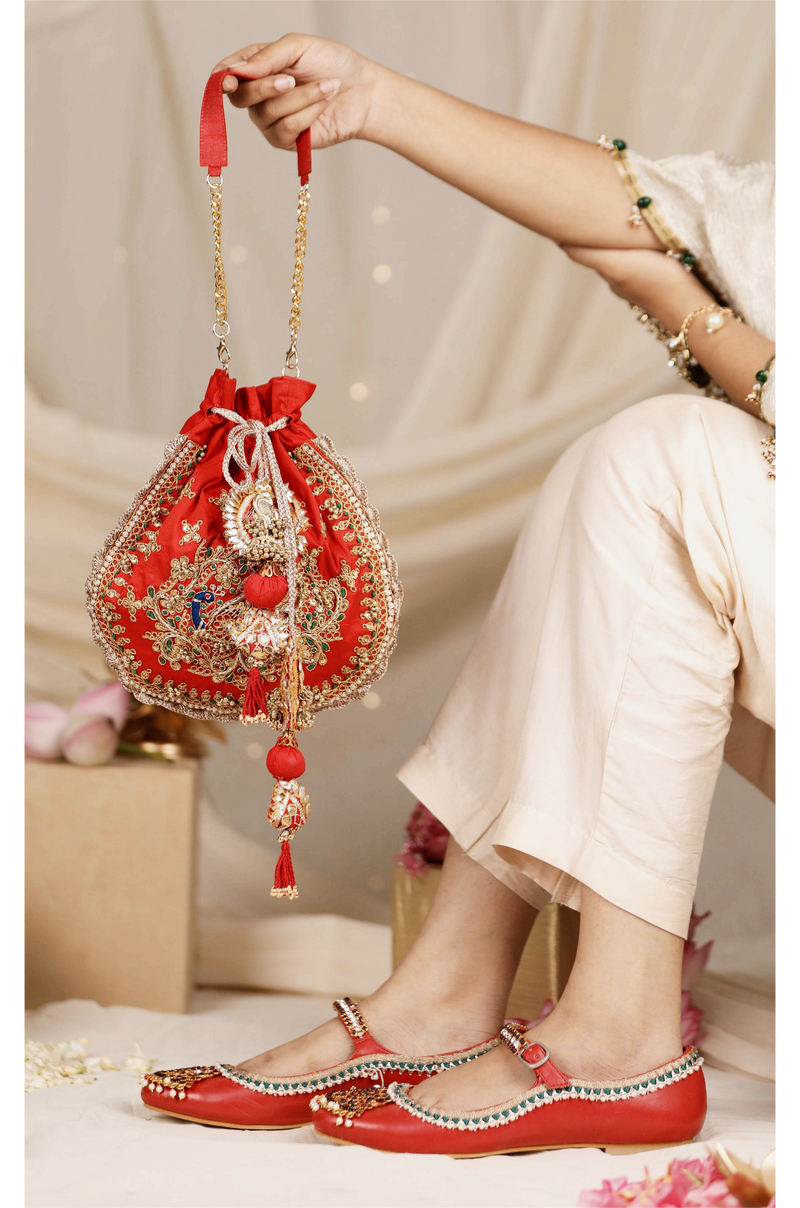 Sharini & Ruvika Red Potli