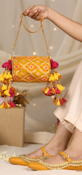 Kriva & Manika Yellow Handbag