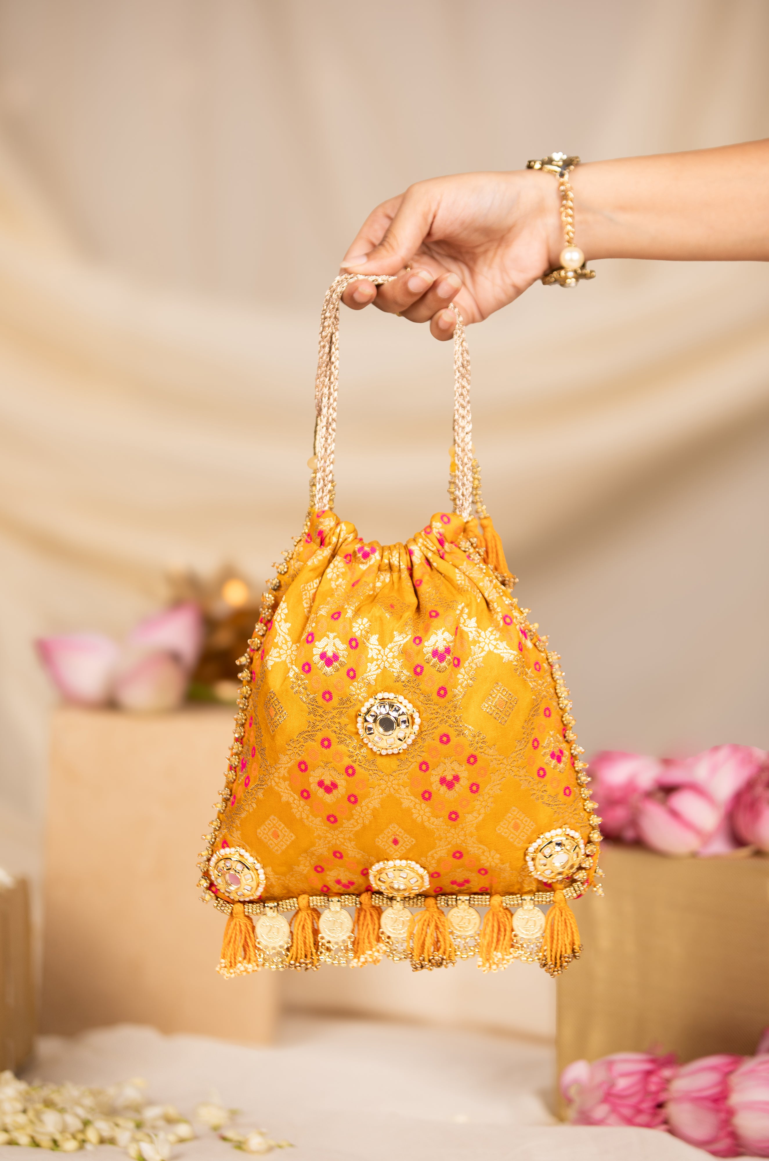 Sharvitha Yellow (Potli)