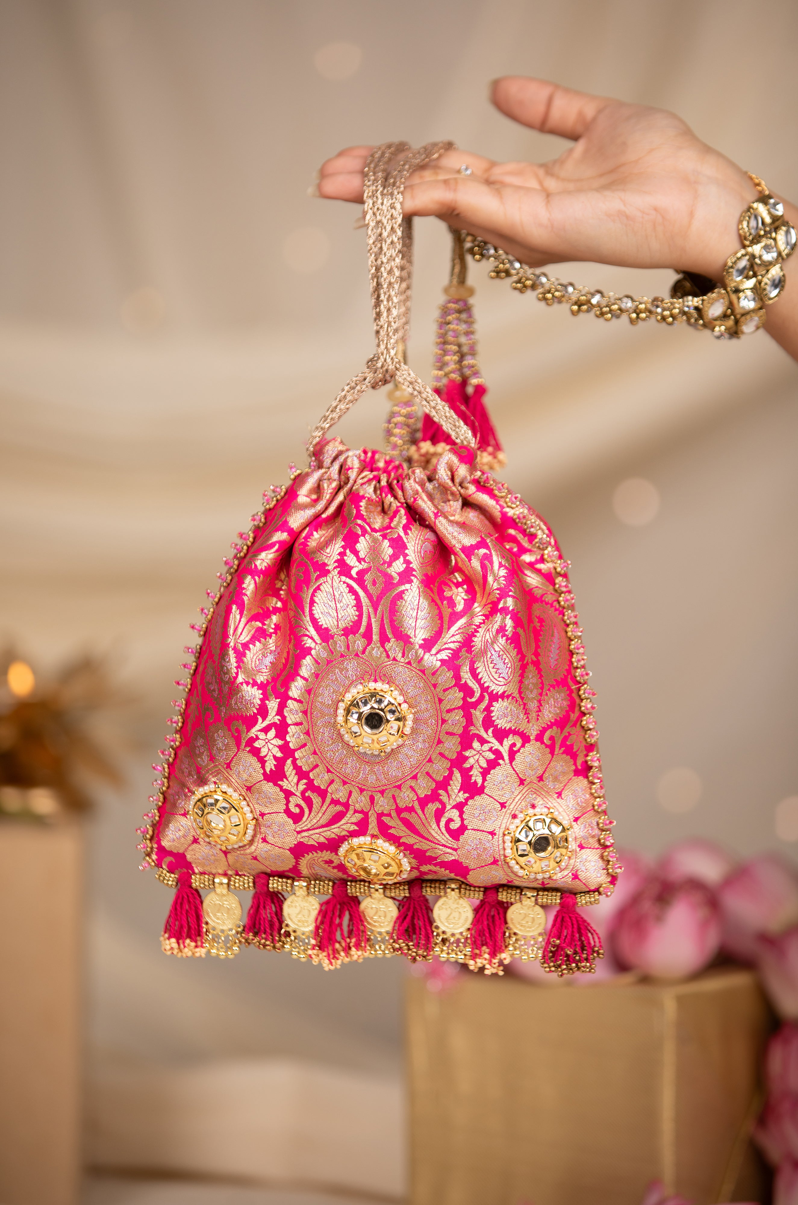 Sharvitha Pink (Potli)