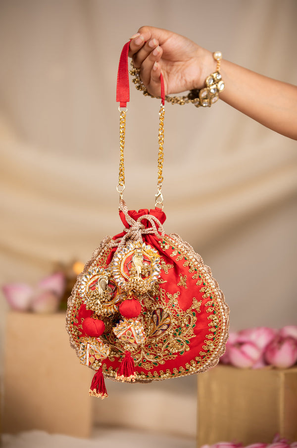 Sharini & Ruvika Red Potli