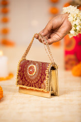 Vanika  Maroon Handbag