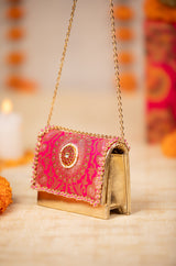 Vanika  Pink Handbag