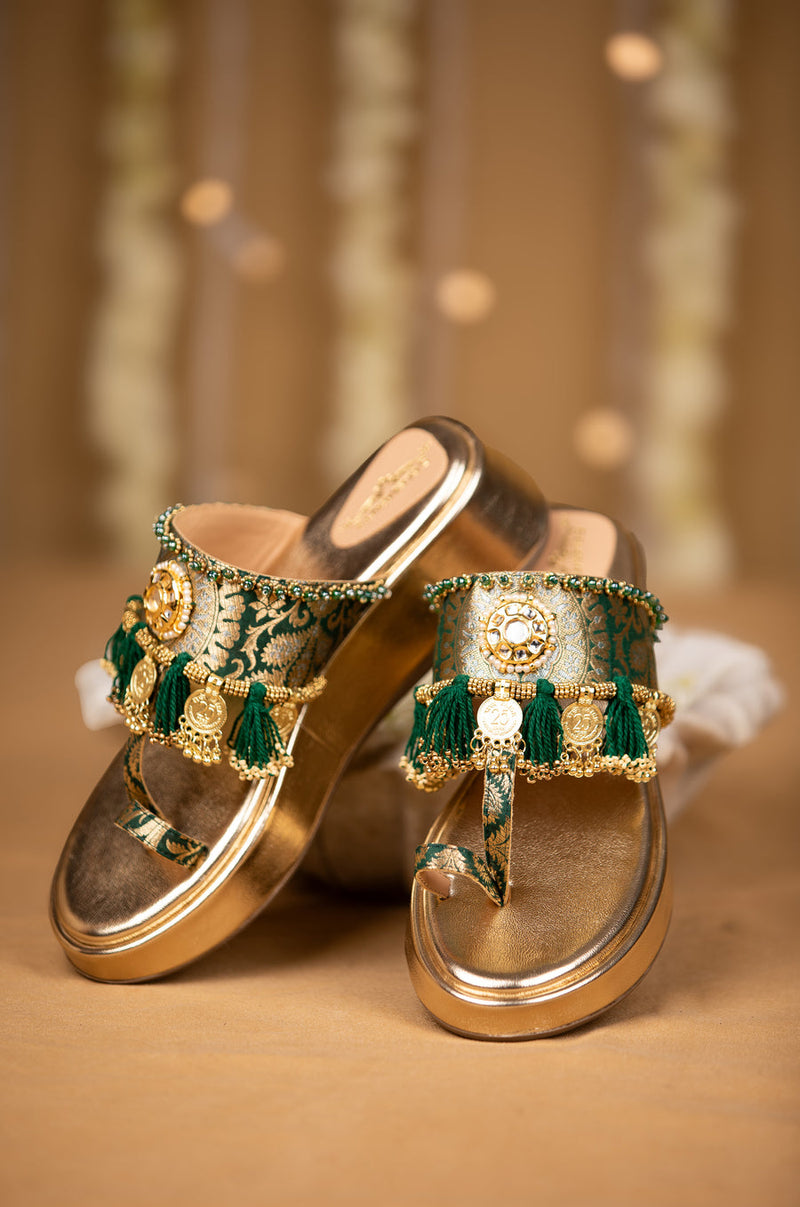 Elisha & Amisha Green Potli