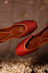 Adya Red Jutti