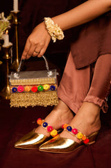 Nithya Heel & Aadvika Pompom Clutch