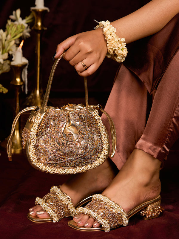 Adhika Slider Heel & Adhika Handbag