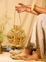 Goota Love Green Jutti & Evander Green Potli