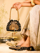 Raven Mule Heel & Raven Potli
