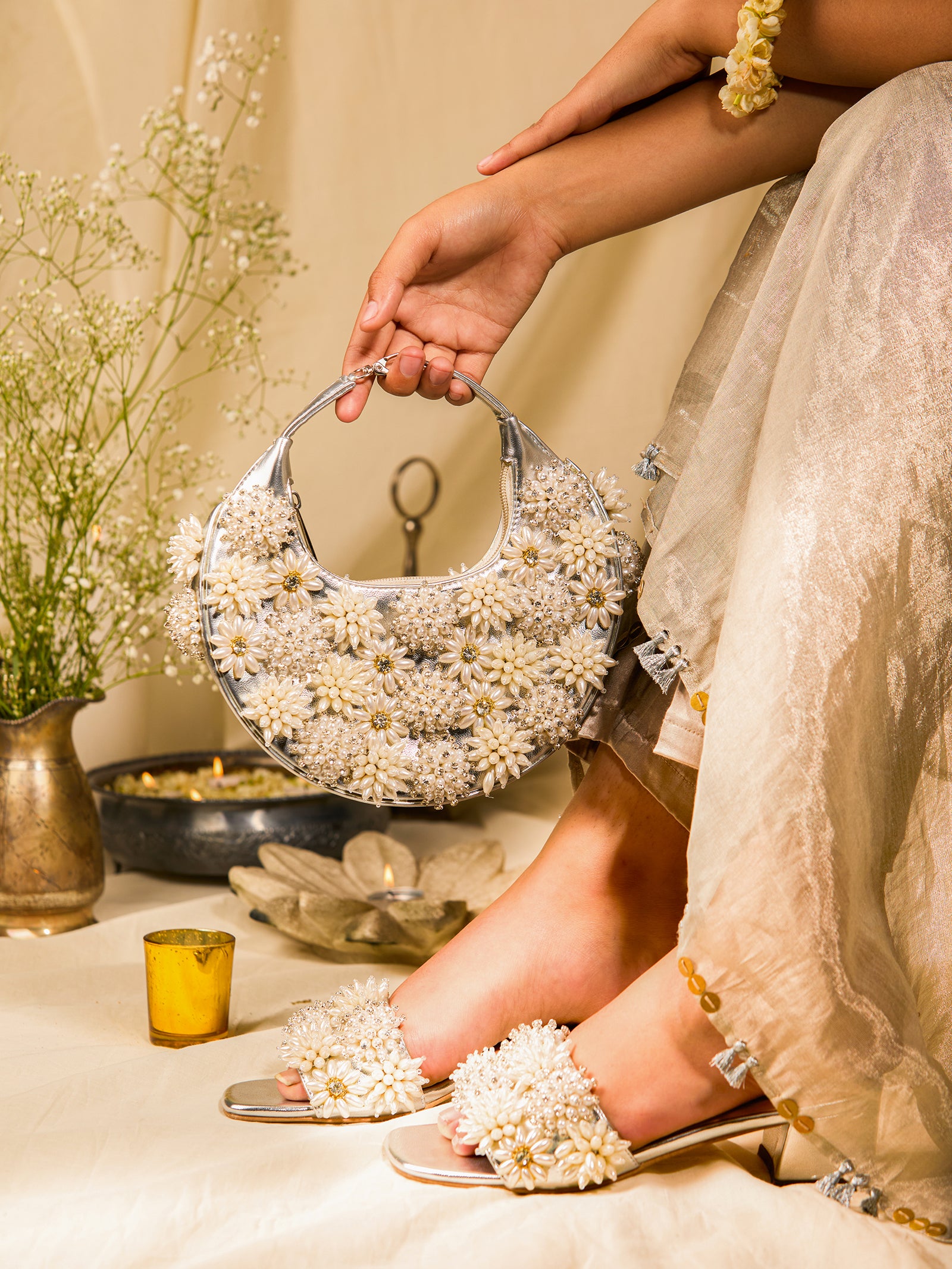 Sabrina Slider Heel & Sabrina Potli (Combo)