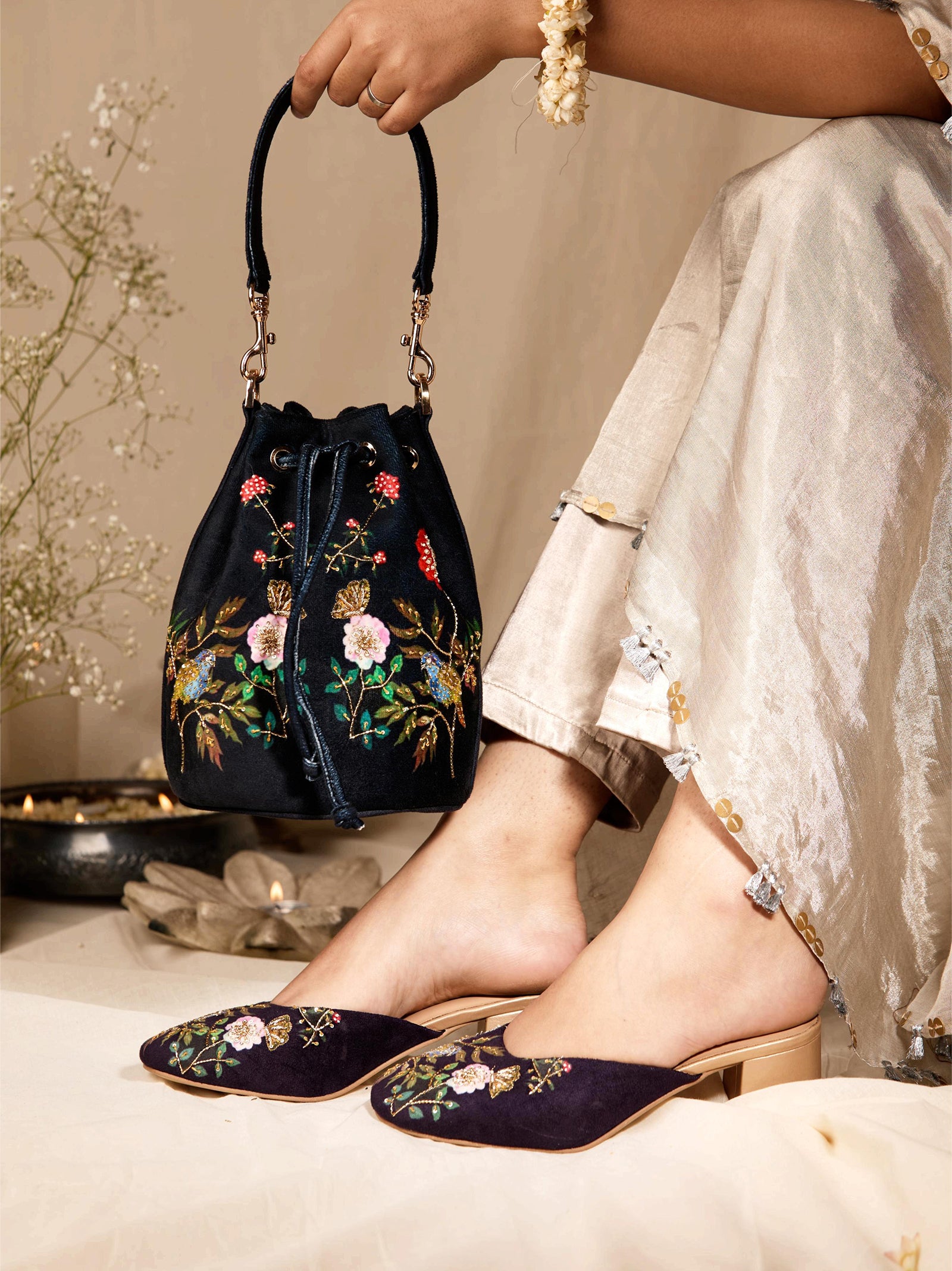 Naina Mule Heel & Naina Potli (Combo)