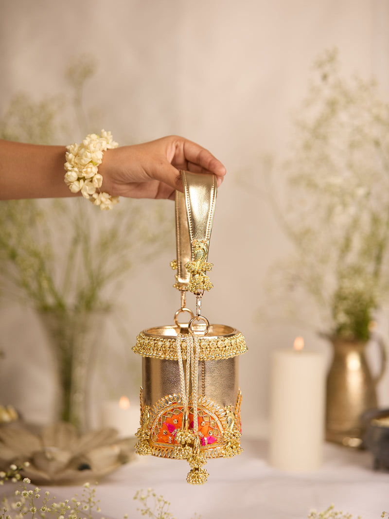 Gota Love Pink Jutti & Gota Love Potli