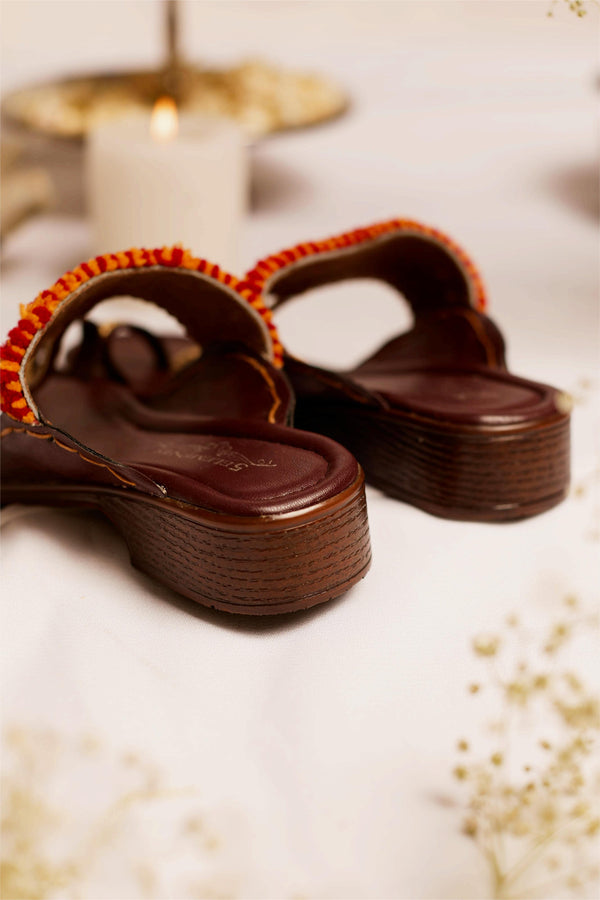 Traditional Kolhas Red (Kolhapuri)