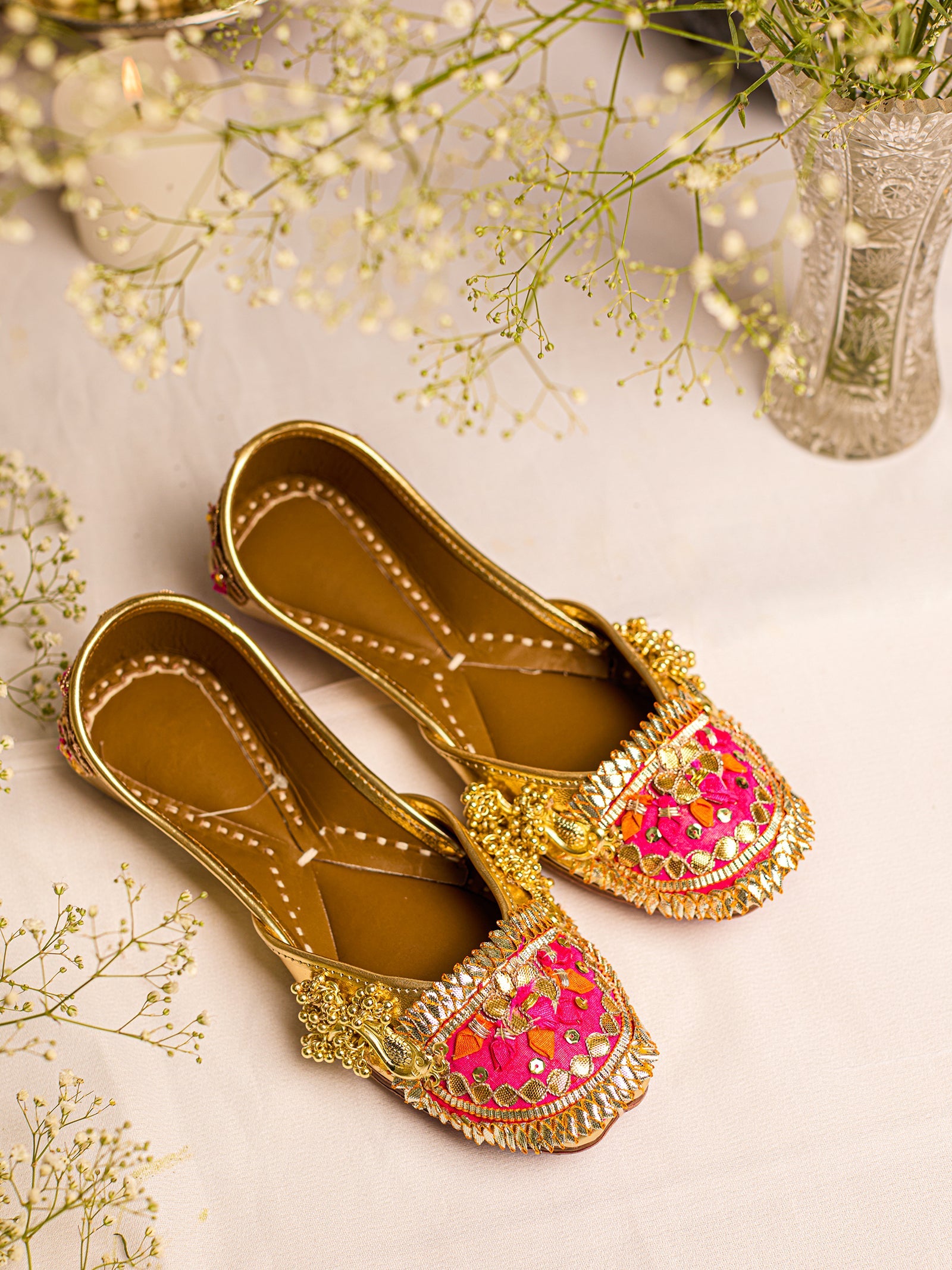 Goota Love Pink Jutti & Goota Love Potli (Combo)