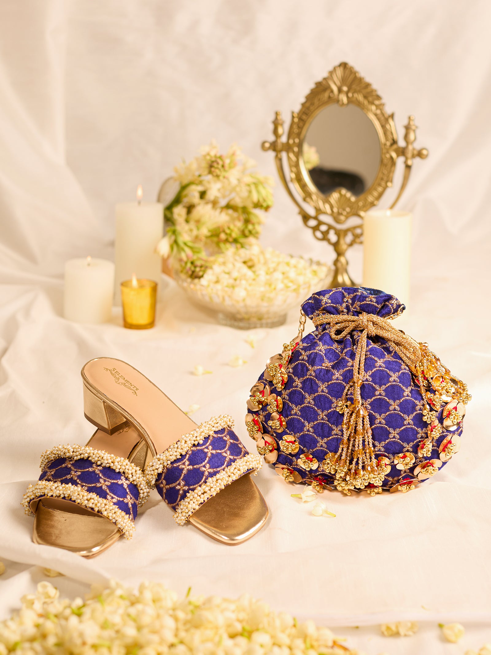 Adhika Slider Heel & Nabhya Potli (Combo)