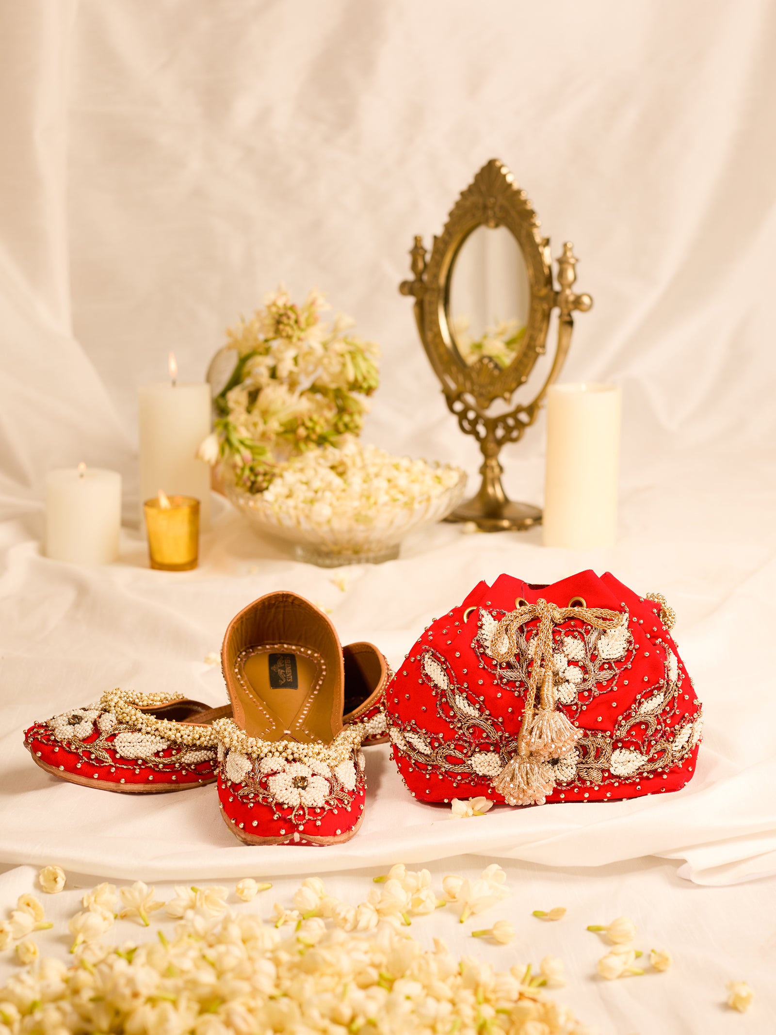 Red Pixie Jutti & Pixie Potli (Combo)