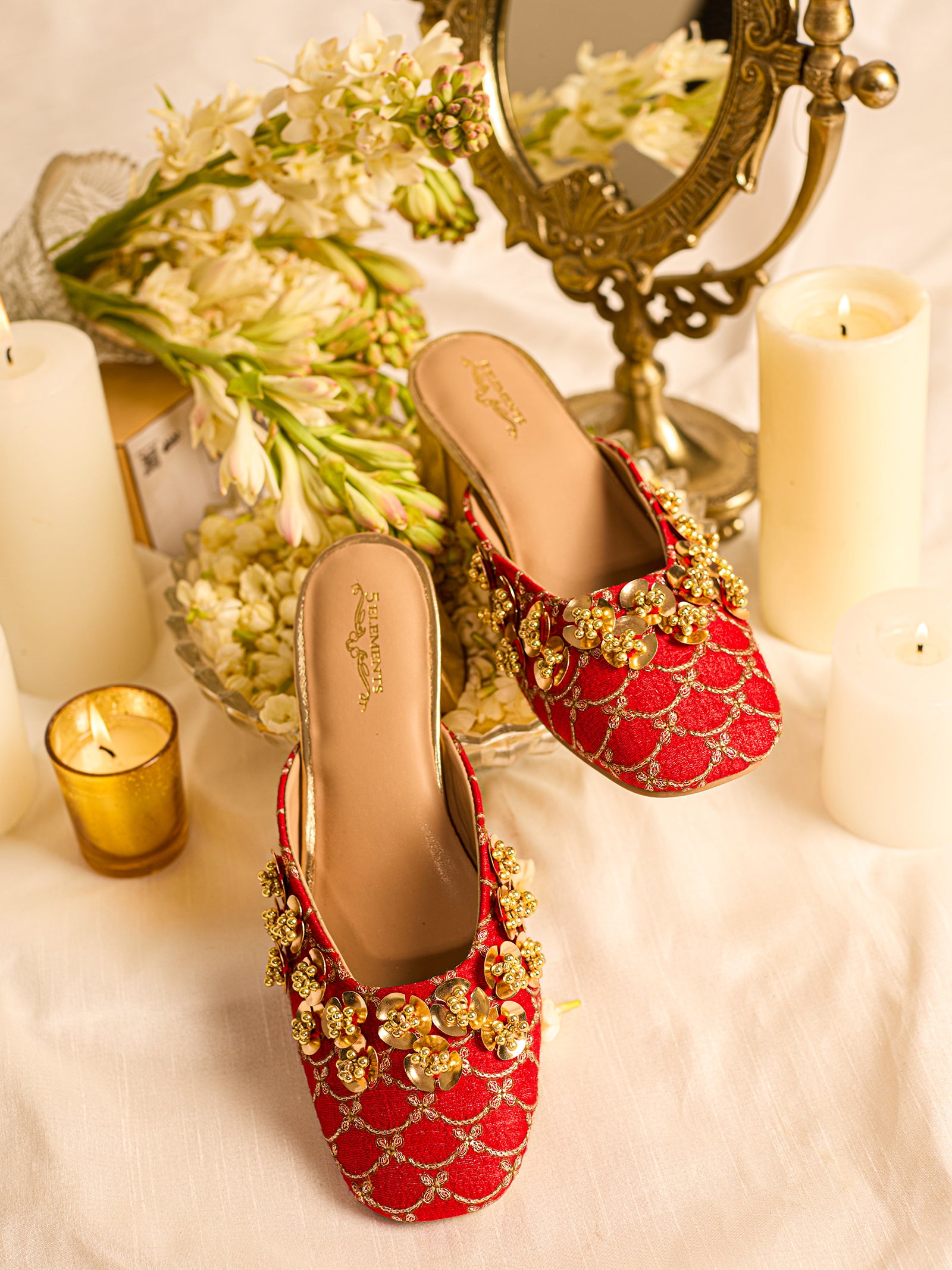 Nabhya Red (Mule Heel)