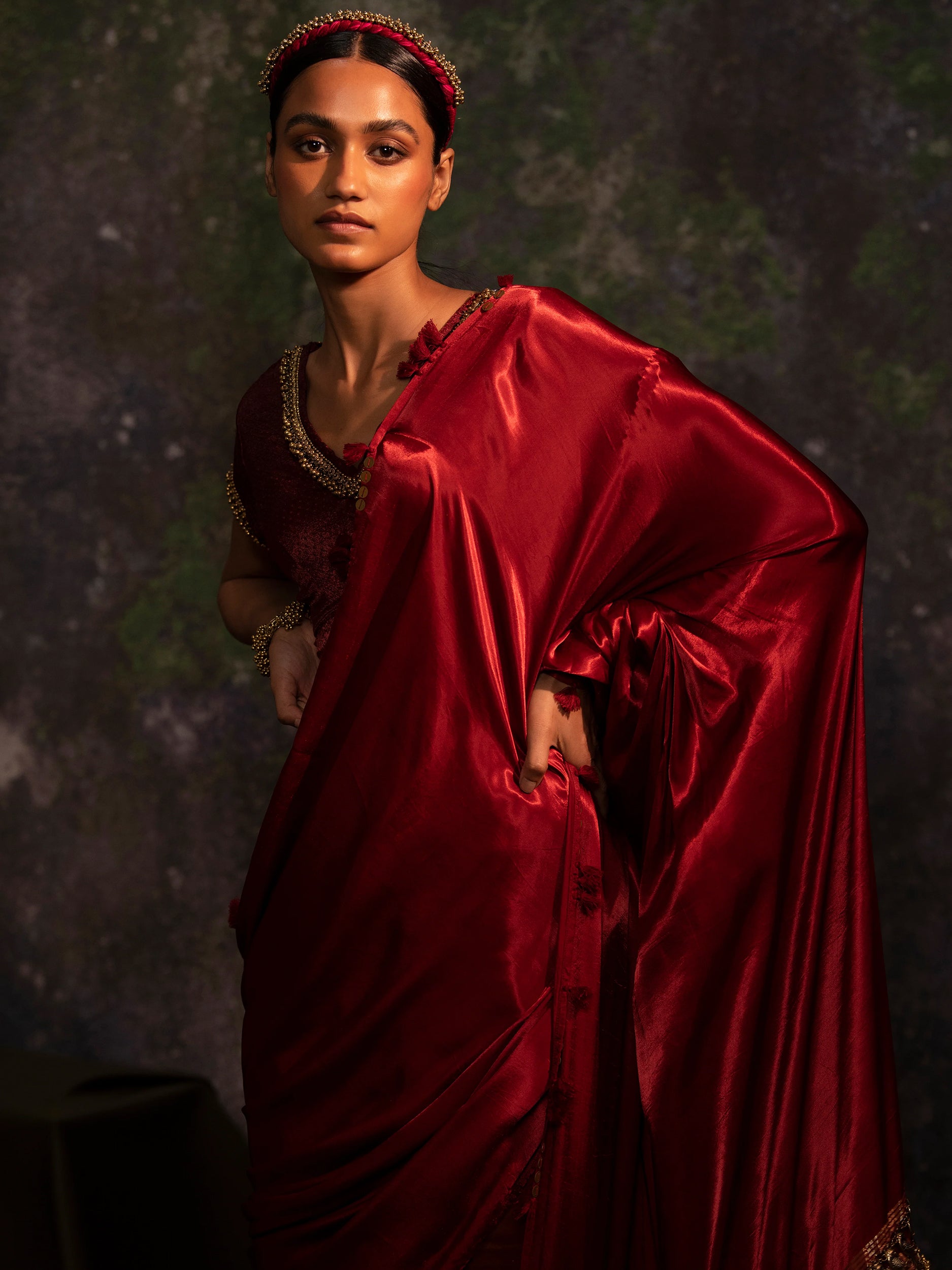 Karya Maroon (Saree)