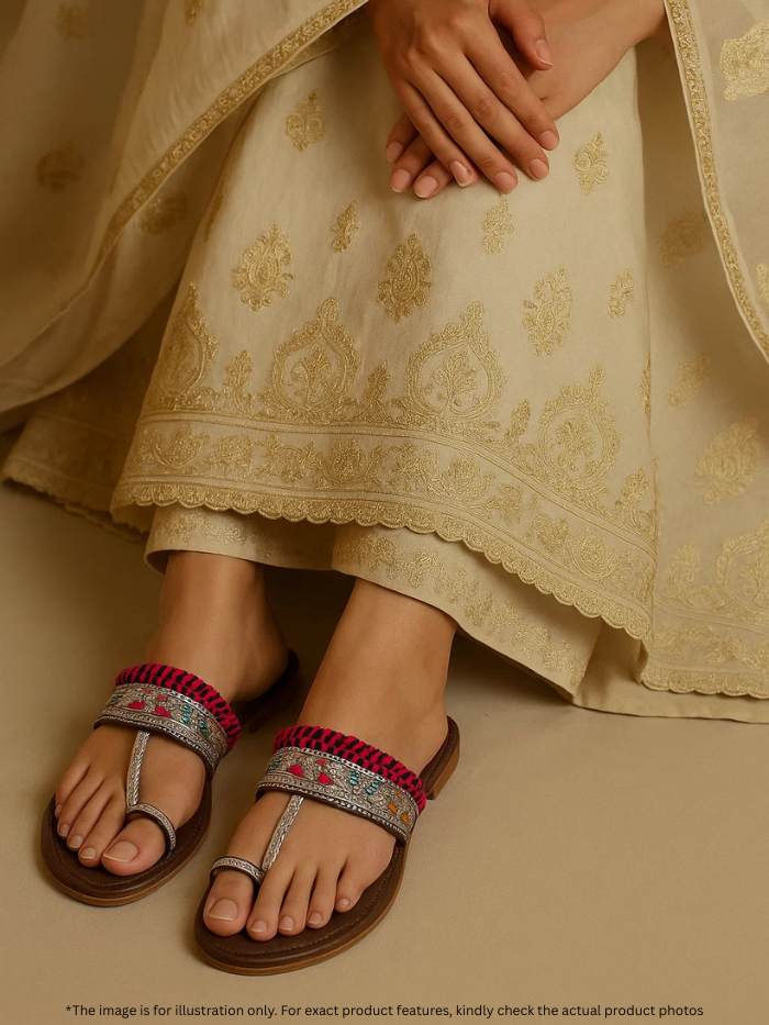 Traditional Fuchsia (Kolhapuri)