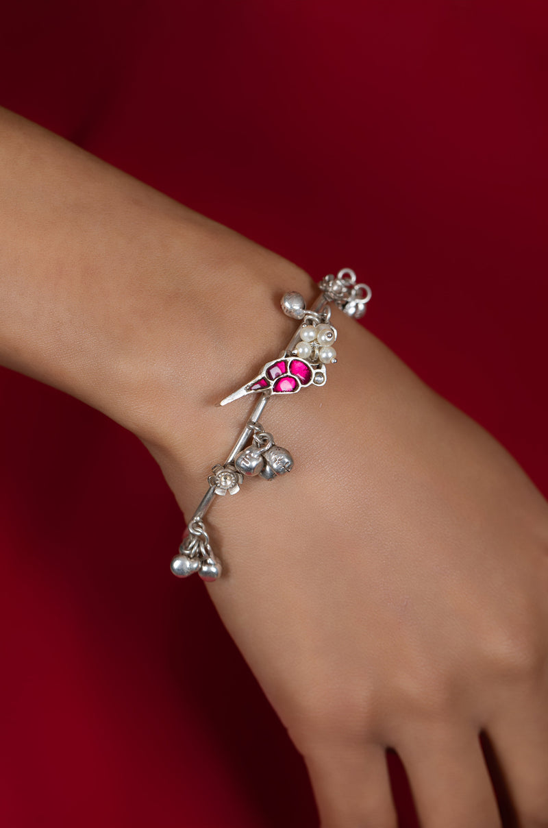 Aarini Silver Charm Bracelet