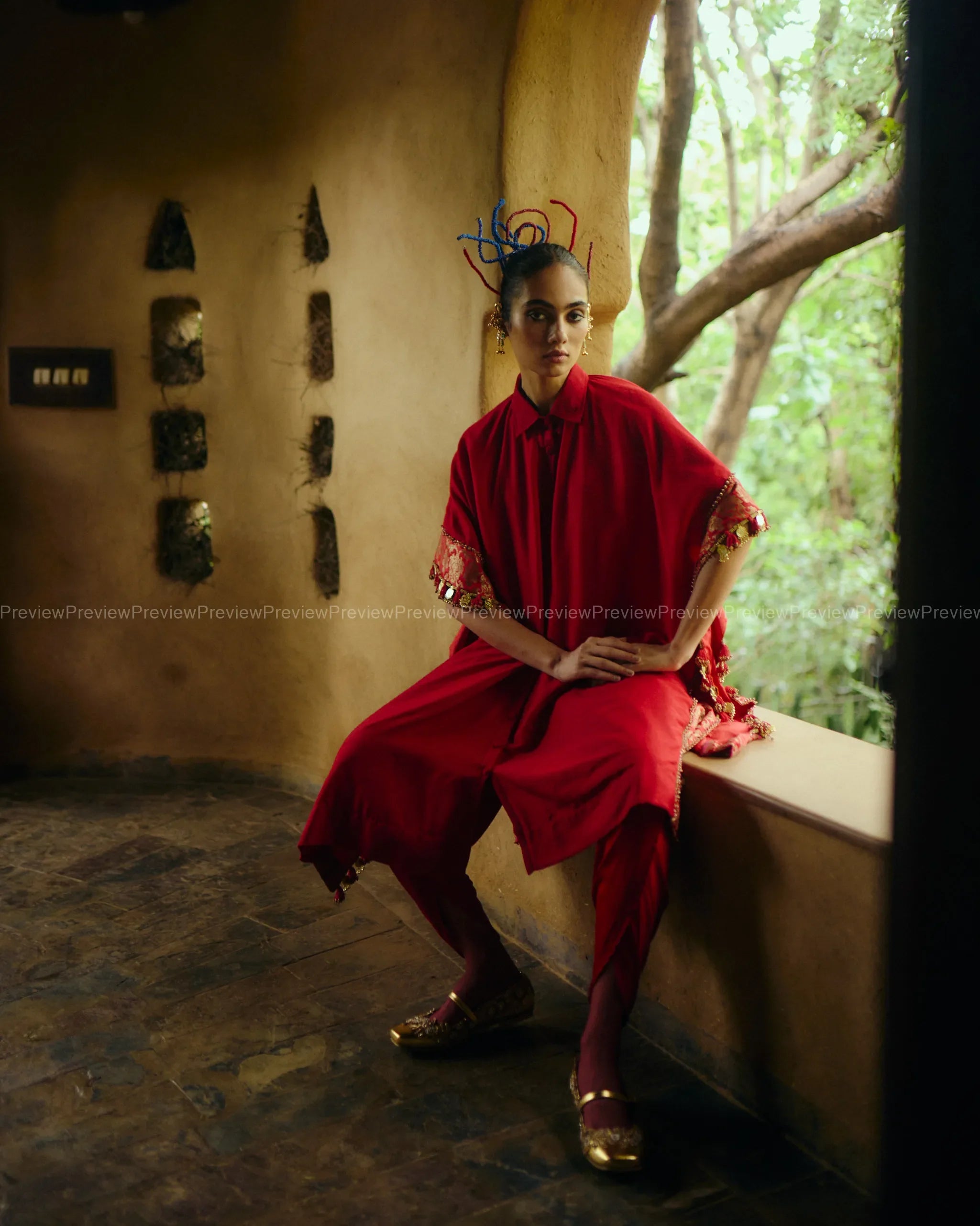 Jagruti red (Co Ords)