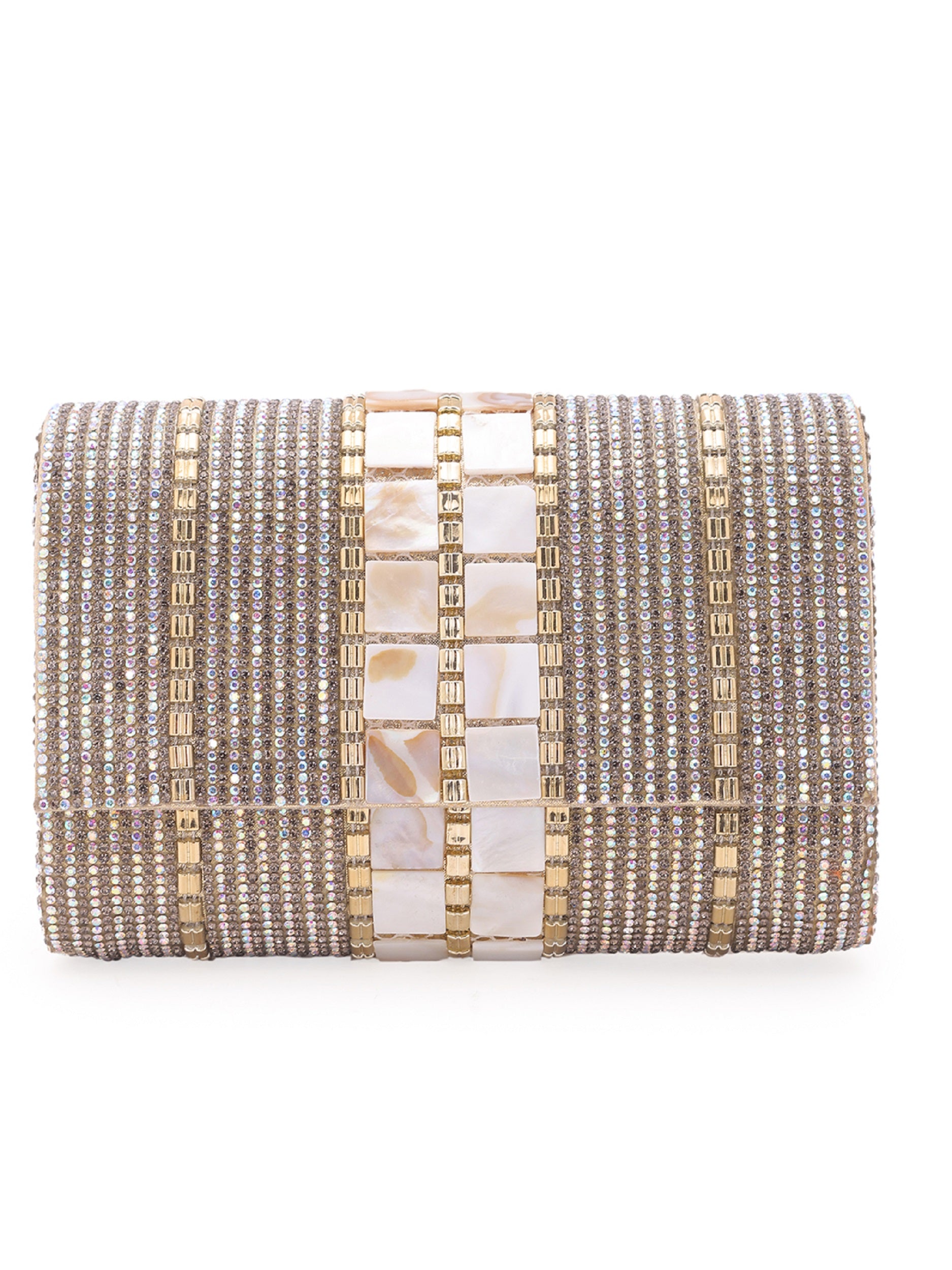 Geometric Embroidered Clutch 5elements