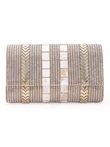 Chevron Embroidered Clutch 5elements
