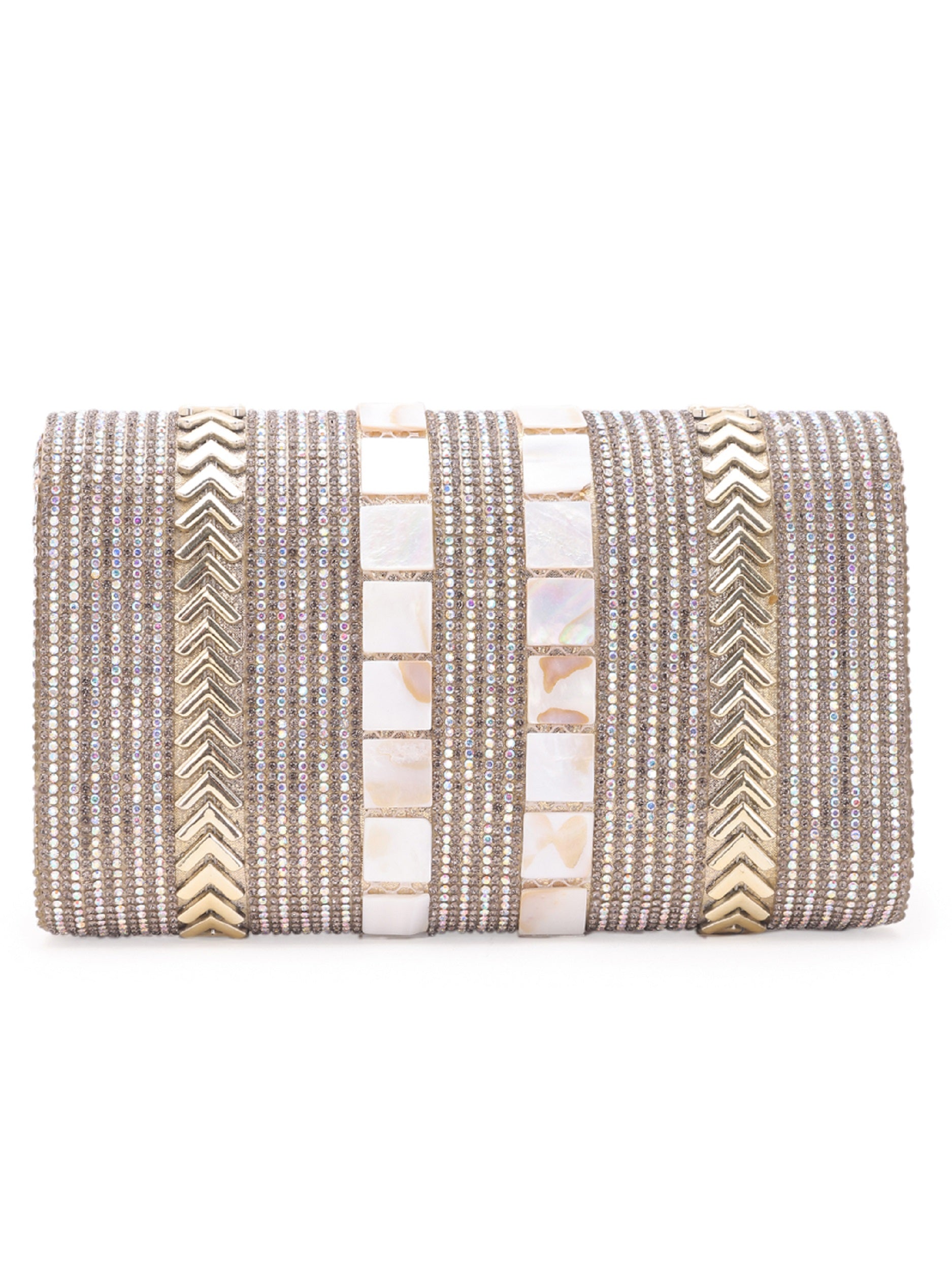 Chevron Embroidered Clutch 5elements