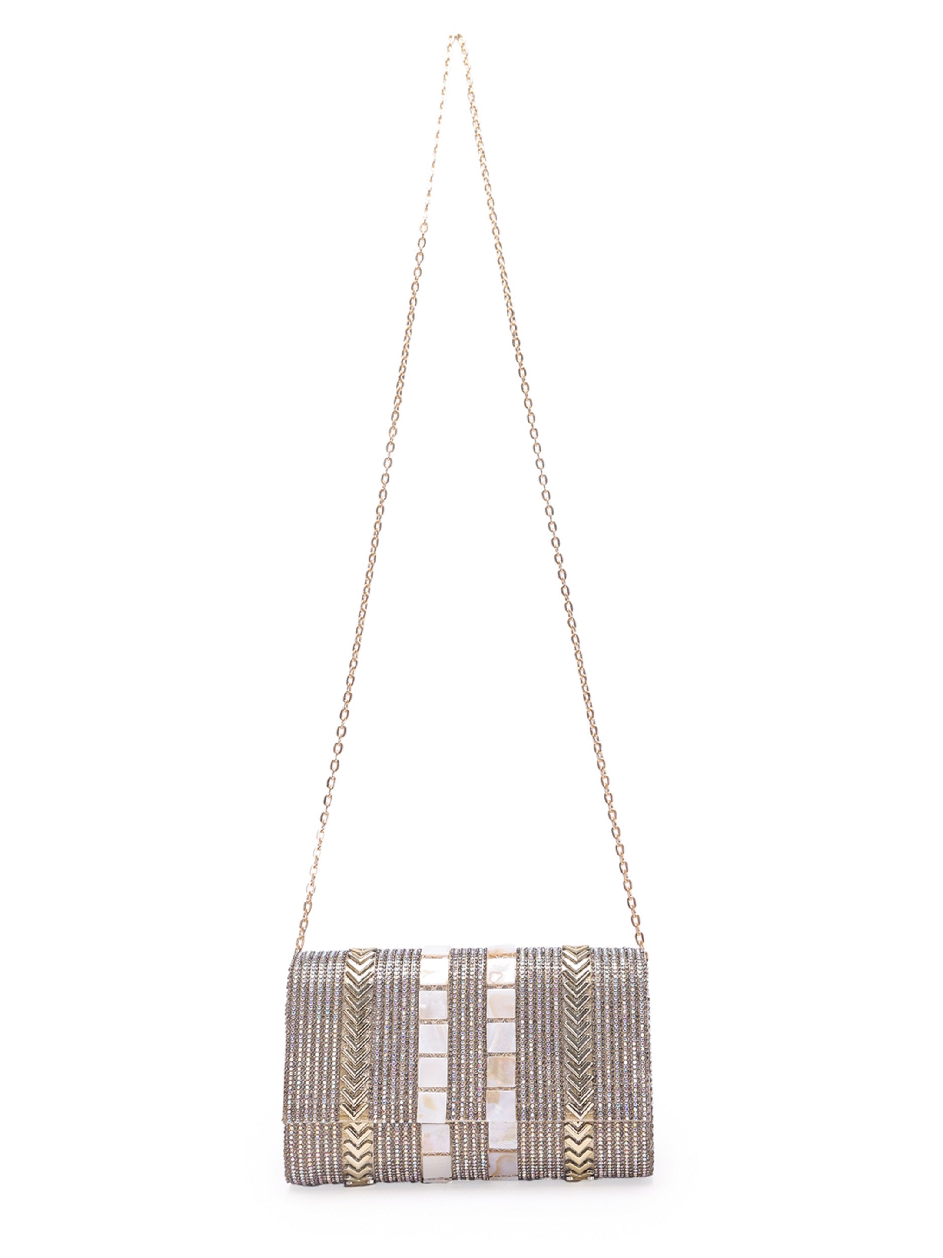 Chevron Embroidered Clutch 5elements
