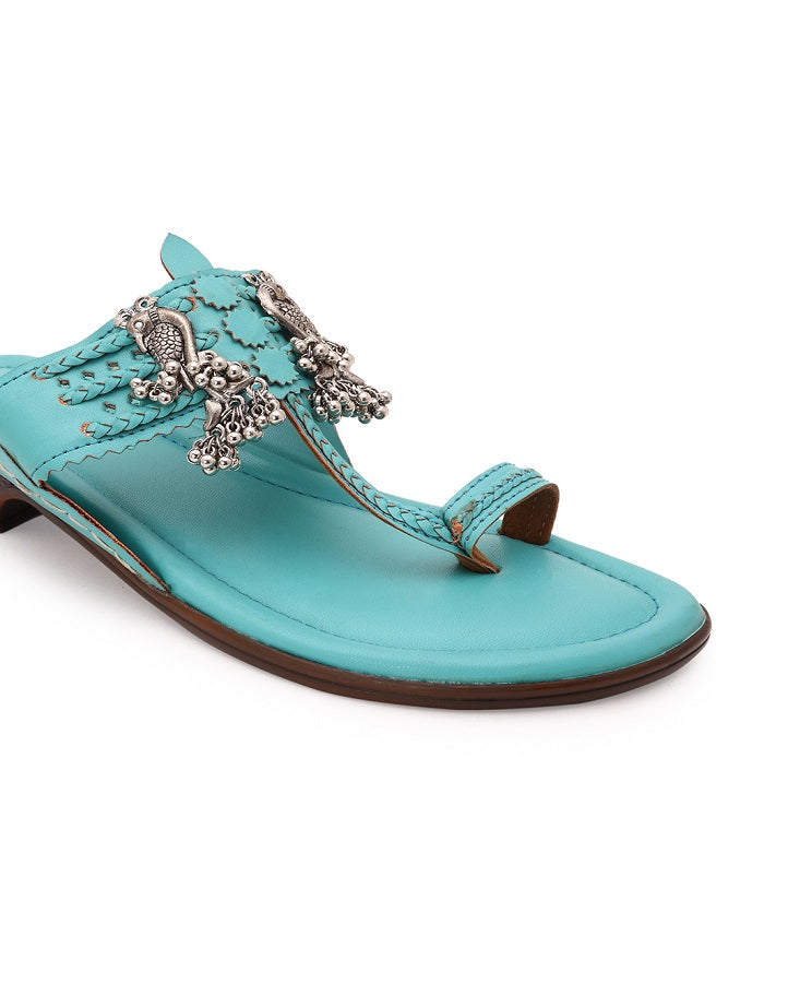 Mayoor - Turquoise kolhapuri  5elements