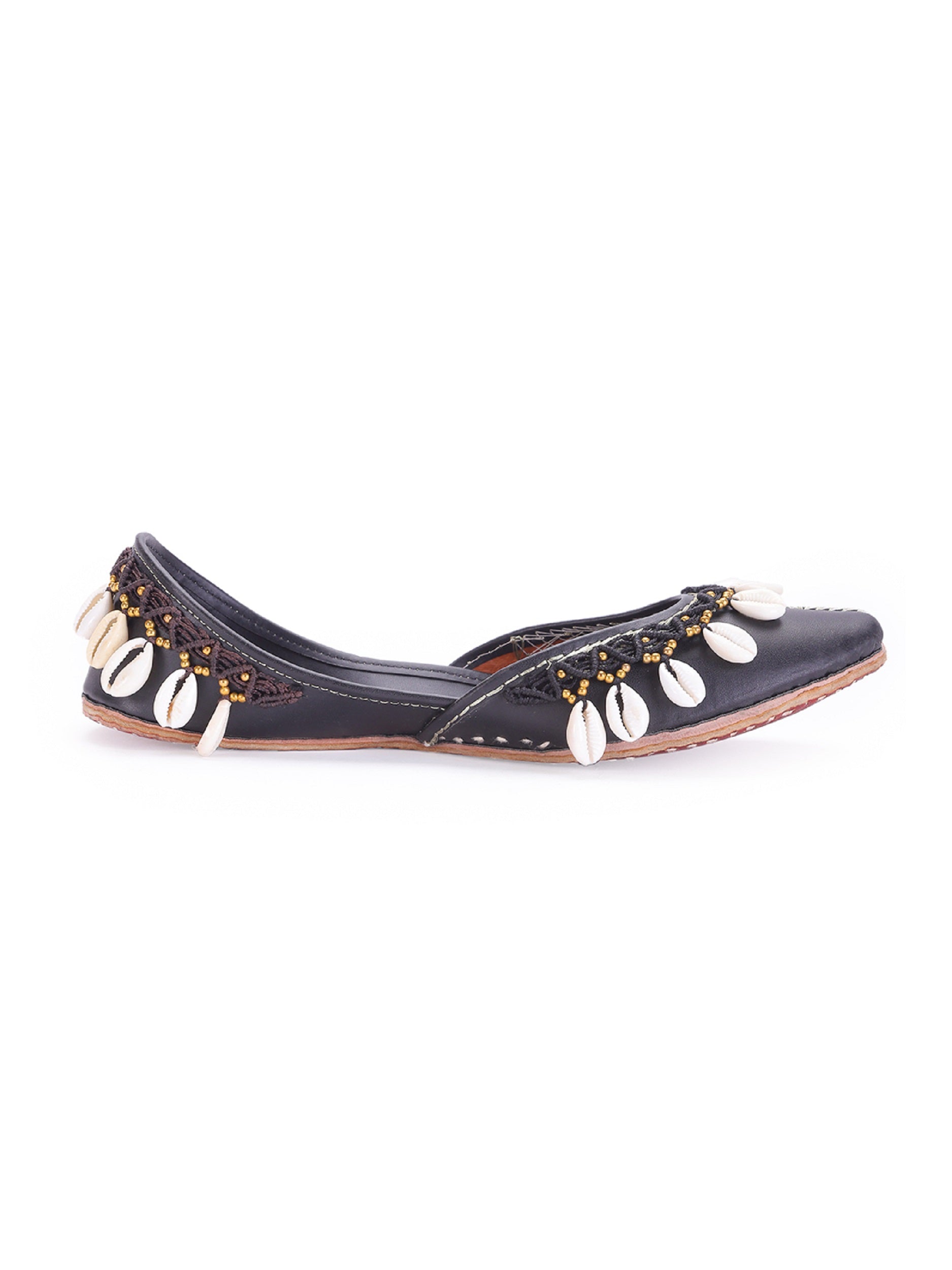Black Upper Sea Shell Embellished (jutti)5elements