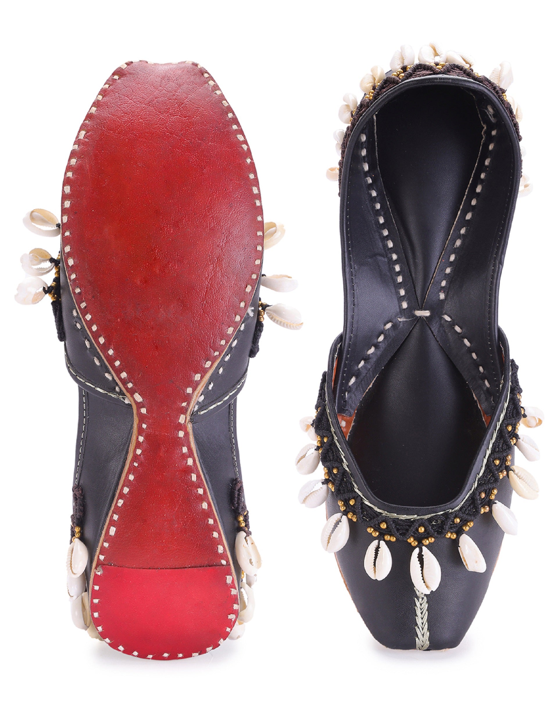 Black Upper Sea Shell Embellished (jutti)5elements
