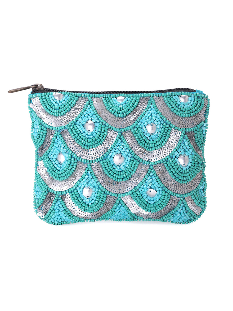 Aster Turqouise Zipper Pouches