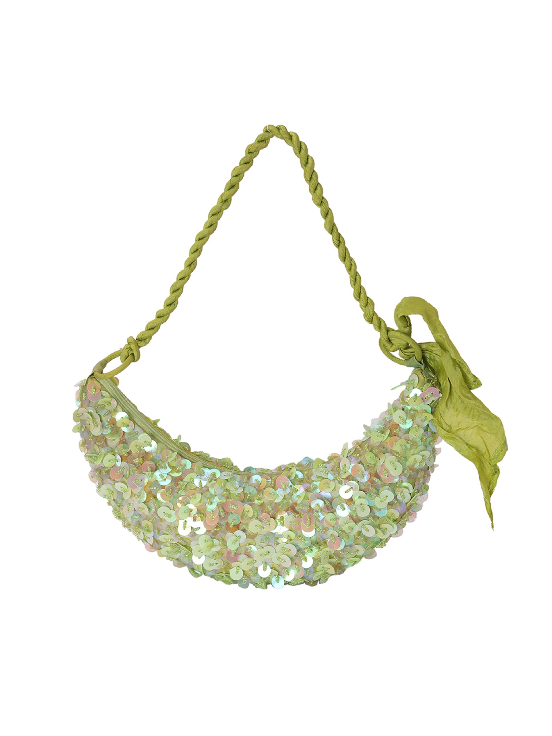 Kelly Green Potli Clutches