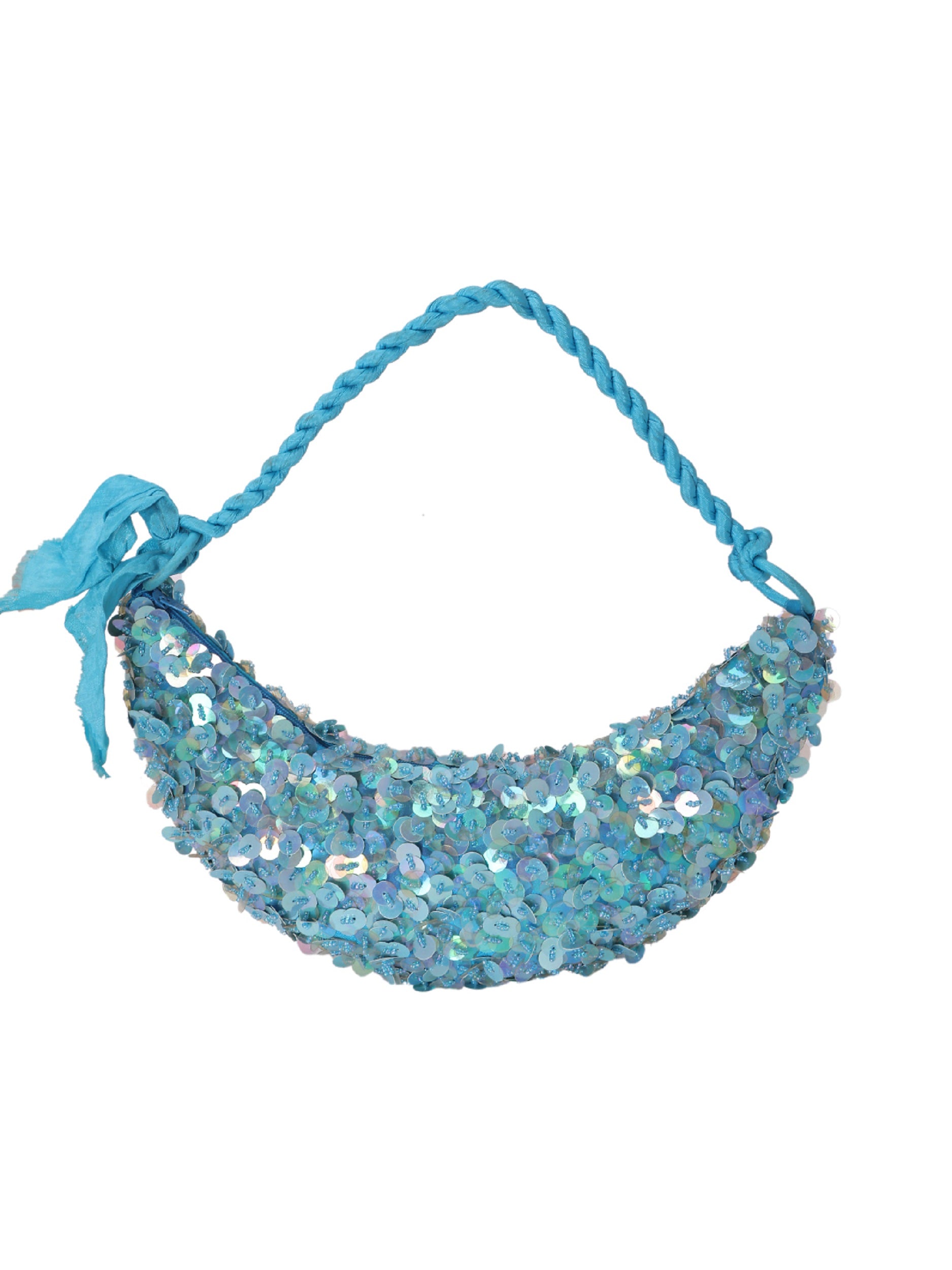 Kelly Blue Potli Clutches