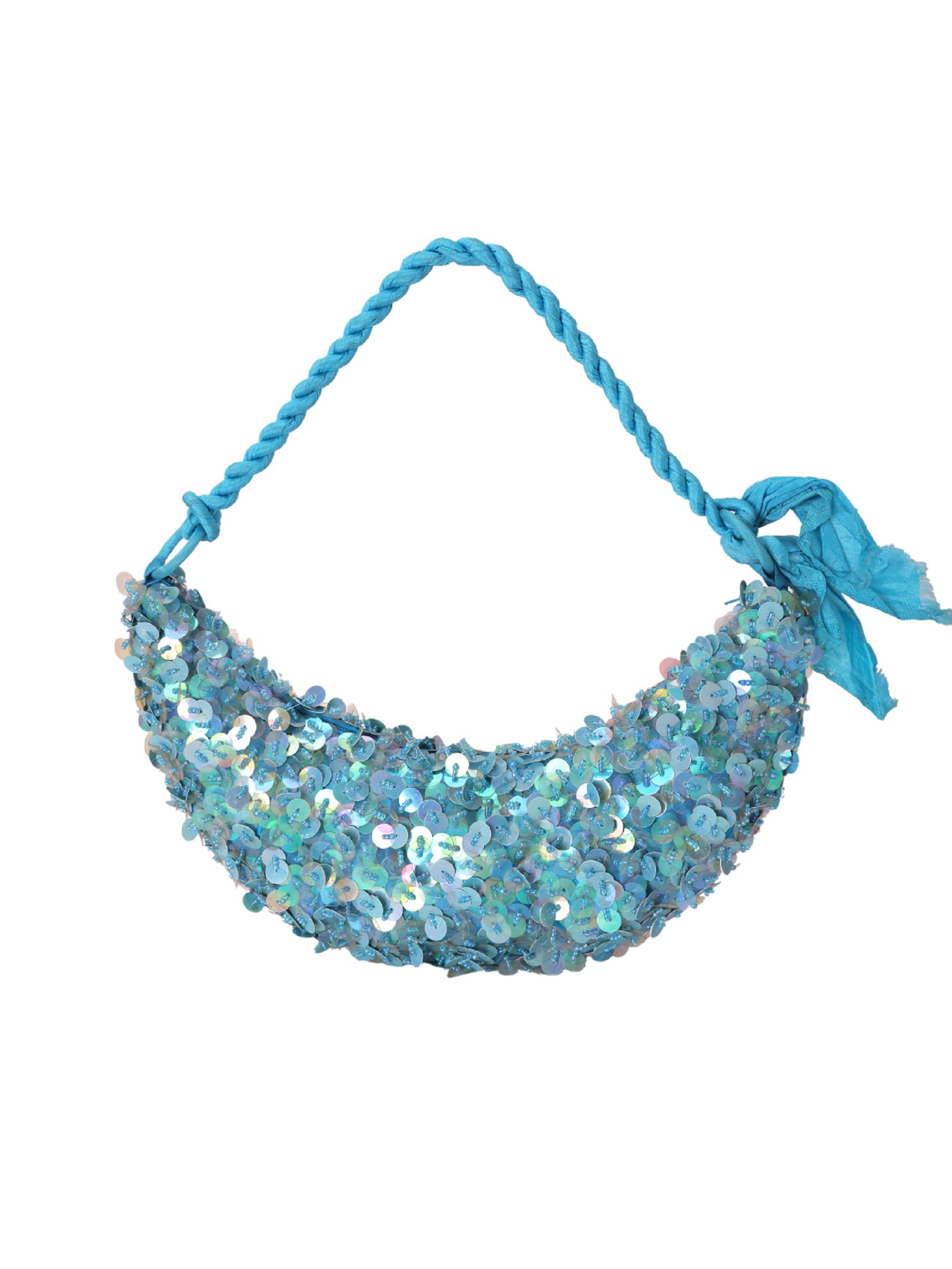 Kelly Blue Potli Clutches