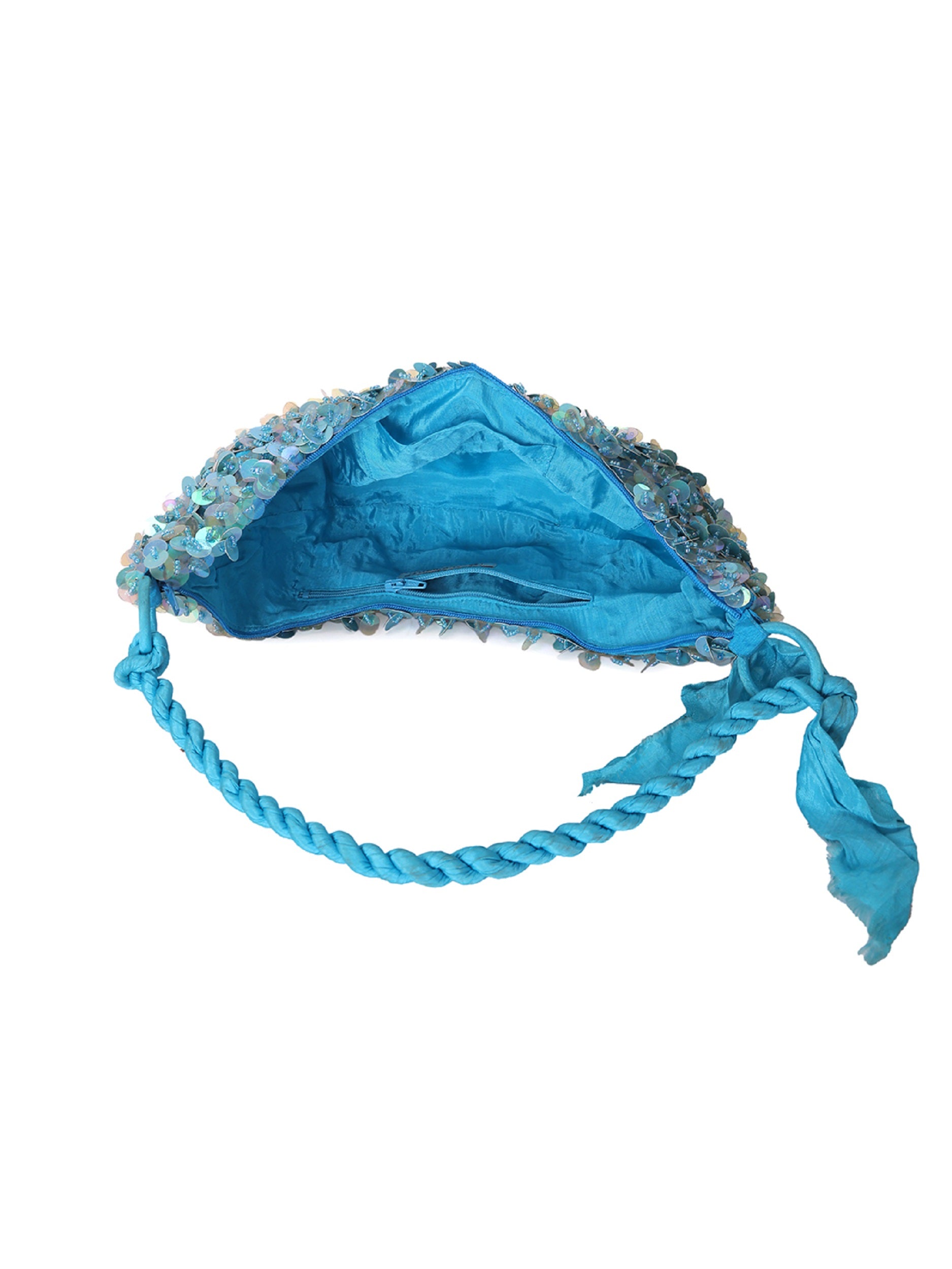 Kelly Blue Potli Clutches