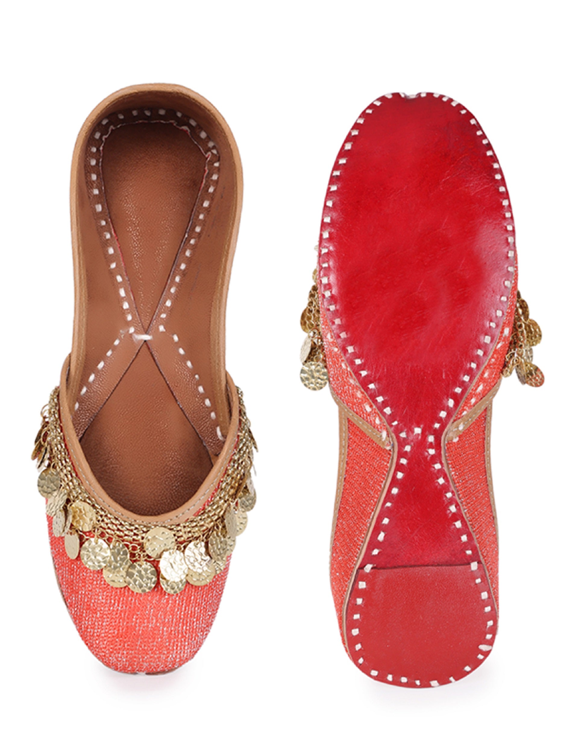 Red Upper Coin Tassel  (jutti) 5elements