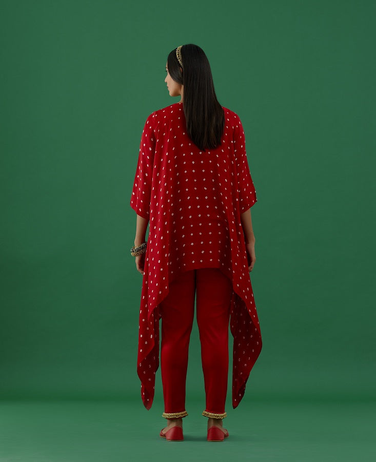 Vishakha - Red Co-ords Set - 5elements