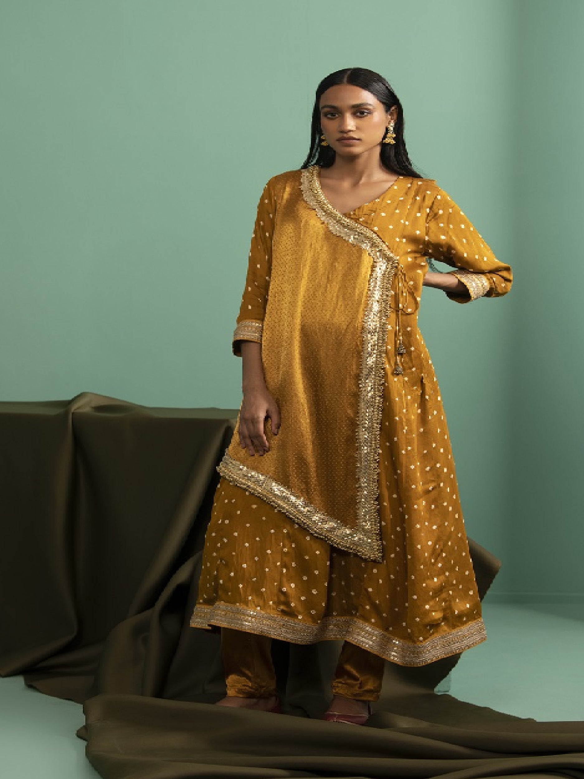 Shivya - Mustard kurta Set - 5elements