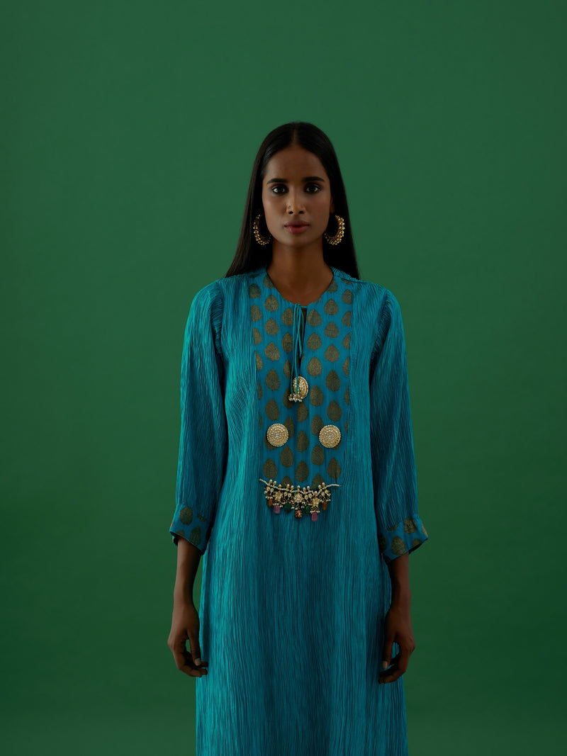 Ditya - Turquoise kurta Set - 5elements