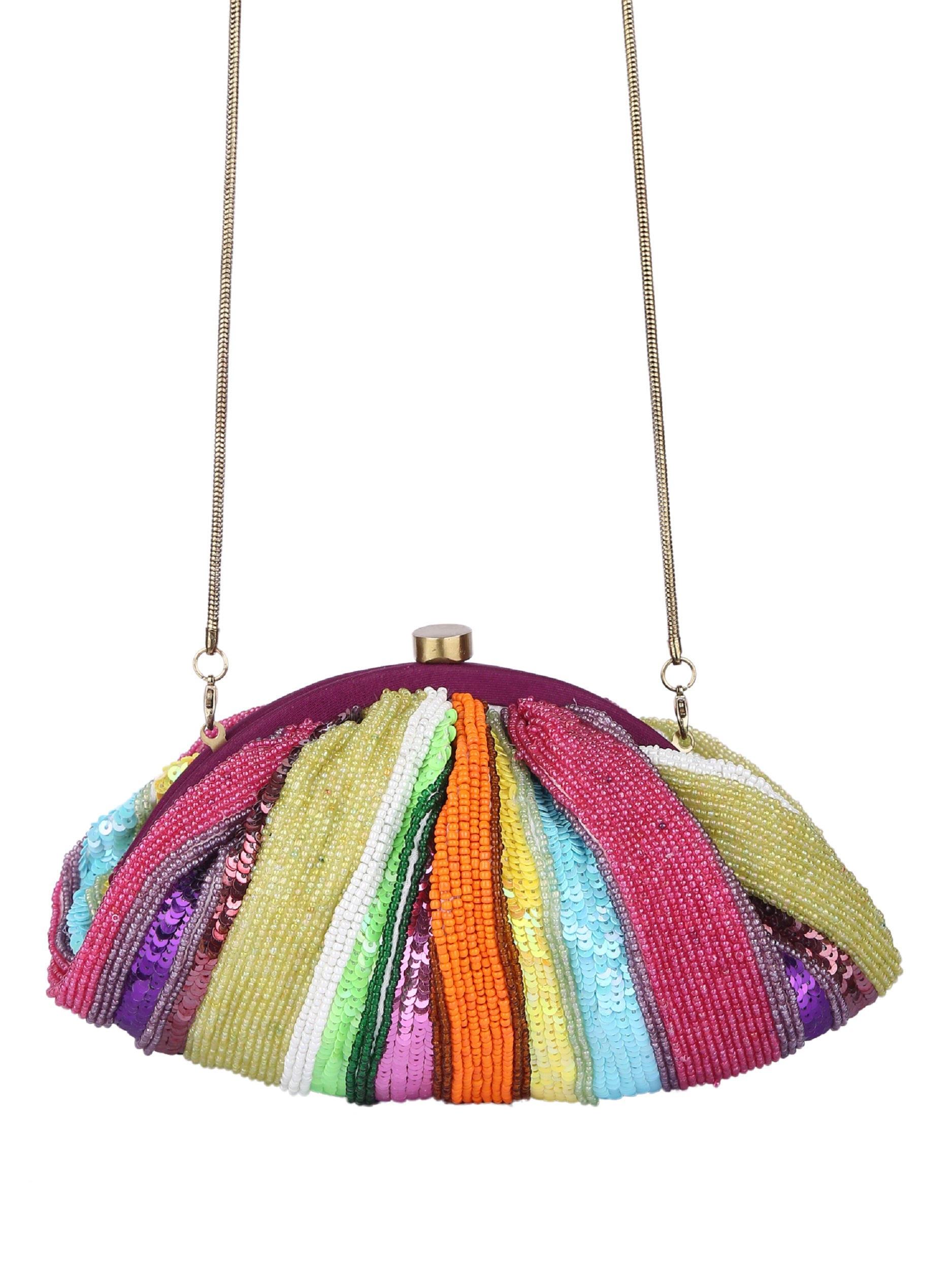 Multi Beaded Handcrafted Potli Clutch