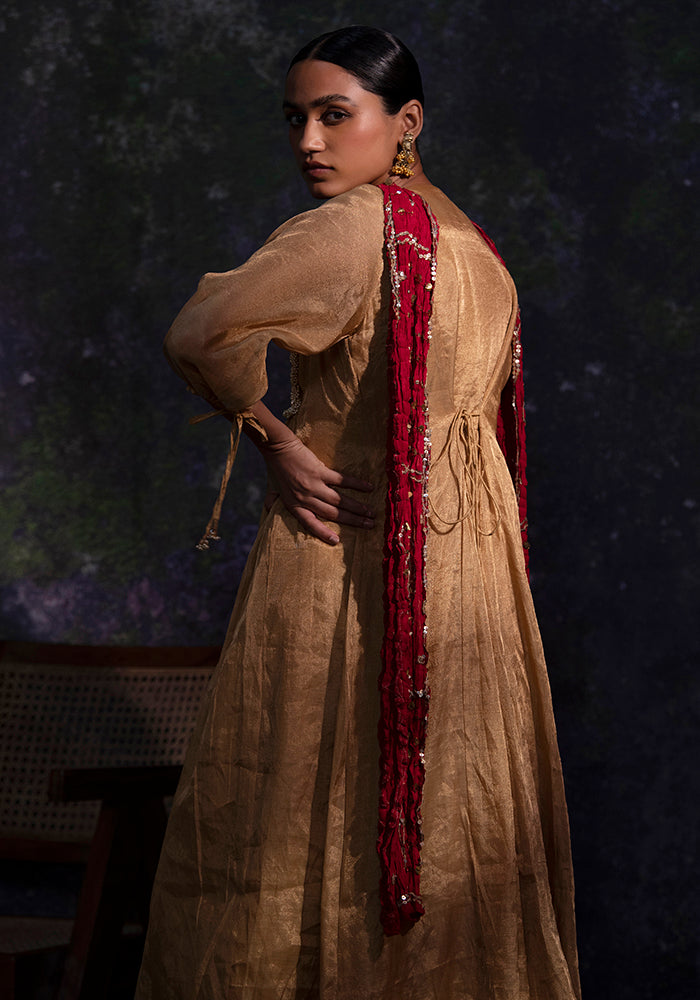 Rutvi - Gold kurta Set - 5elements