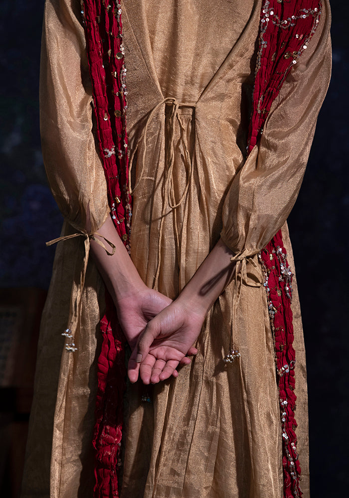 Rutvi - Gold kurta Set - 5elements