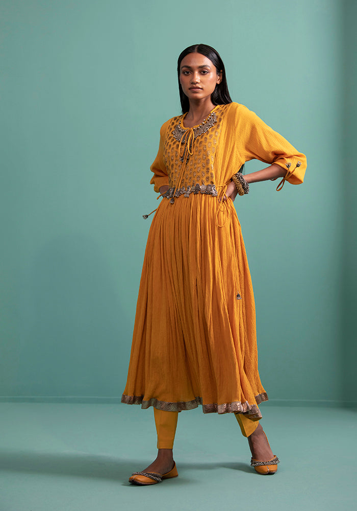 Adhira - Yellow kurta Set - 5elements